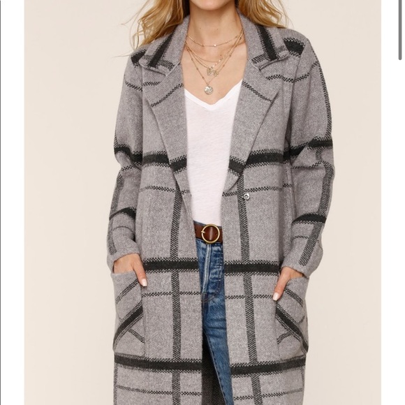 Heartloom Ezra Plaid Sweater Coat Jacket NEW sz S